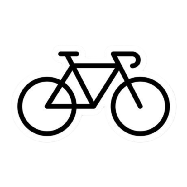 Road Bike, Black, White, Sticker